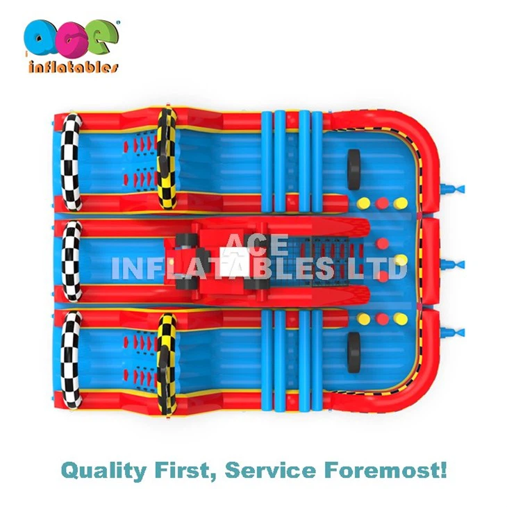 Racing car theme inflatable obstacle course 5