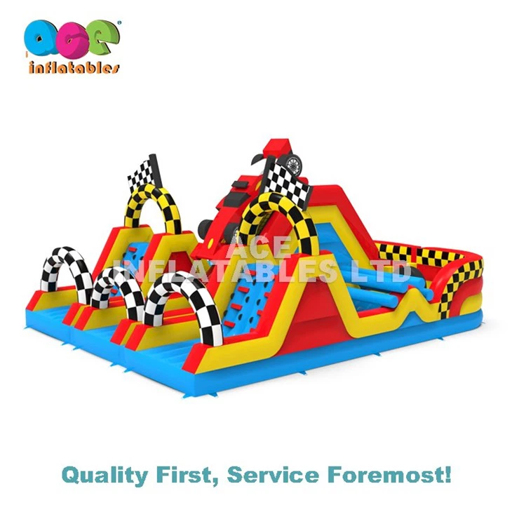 Racing car theme inflatable obstacle course 3